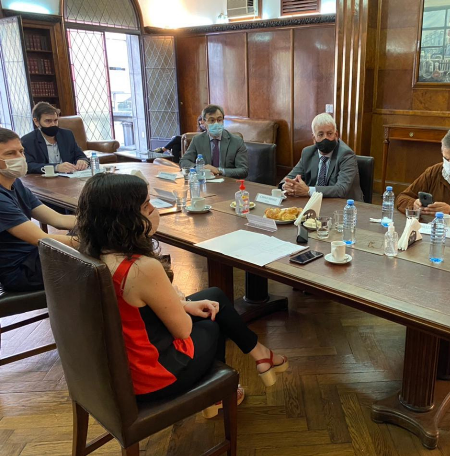 Reunión con titular de FOGABA y el ministro de Producción bonaerense, Augusto Costa