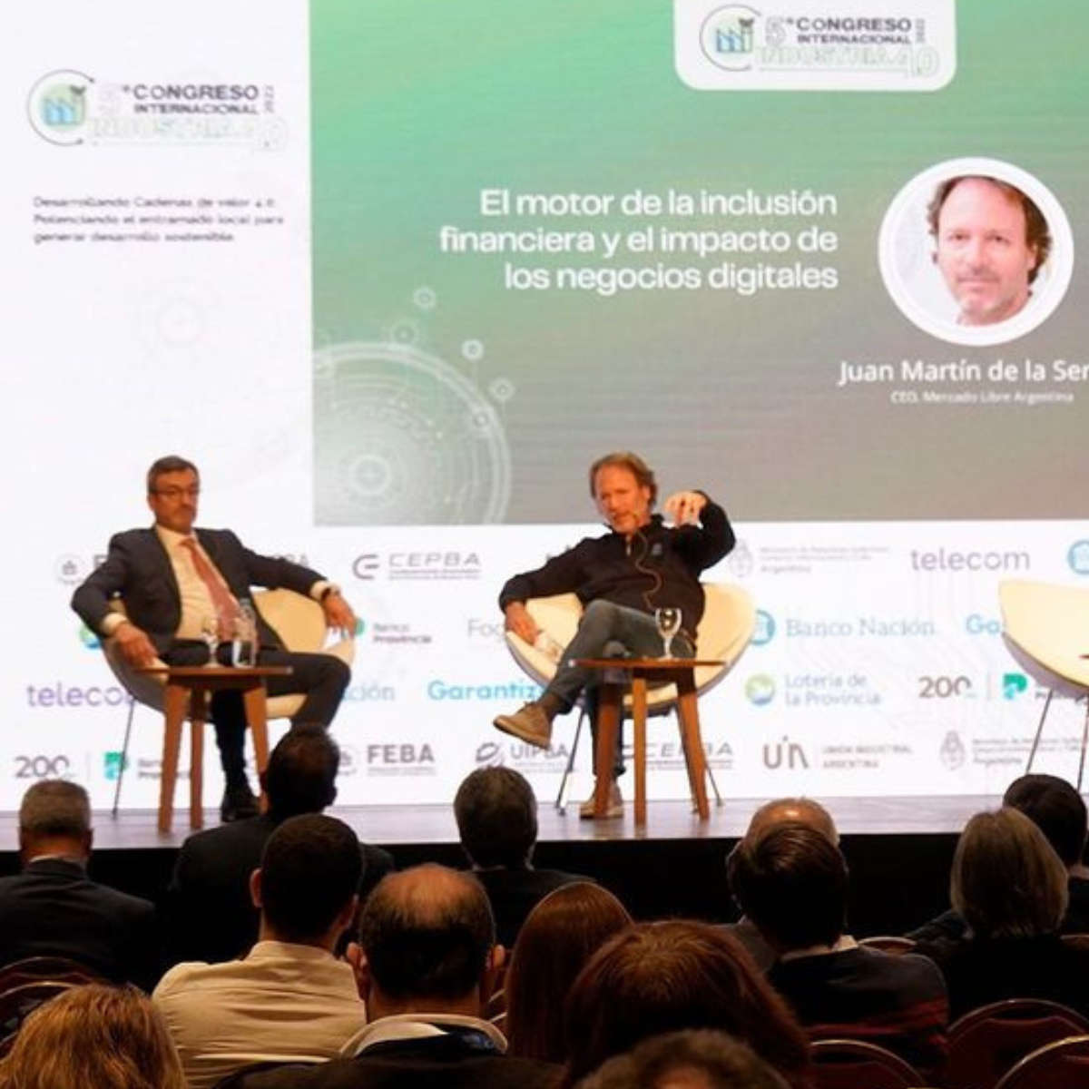 Dialogando con el presidente de Mercado Libre Argentina, en Somos Industria